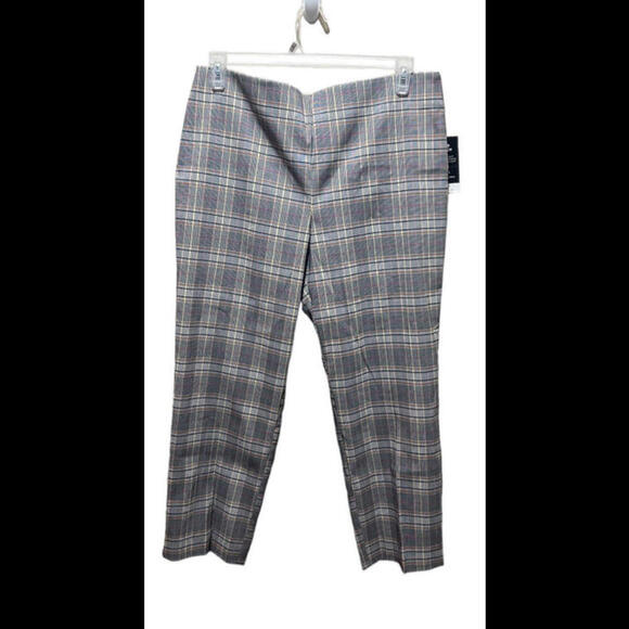 Counterparts Pants - Counterparts‎ Pants Women's sz 14P Black Plaid Elastic Waist NWT